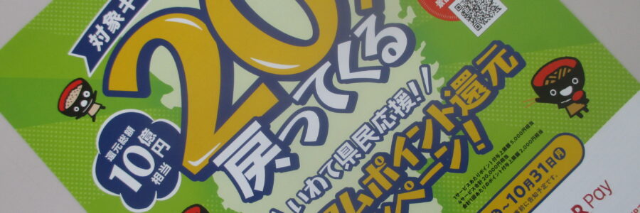 岩手県民応援プレミアムポイント還元キャンペーン！